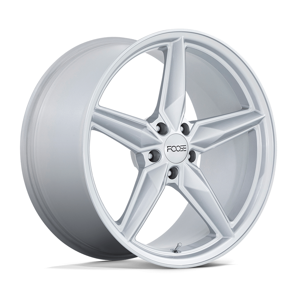 Foose 1PC F174 CF8 20x10 Gloss Silver 5x114.3 35mm