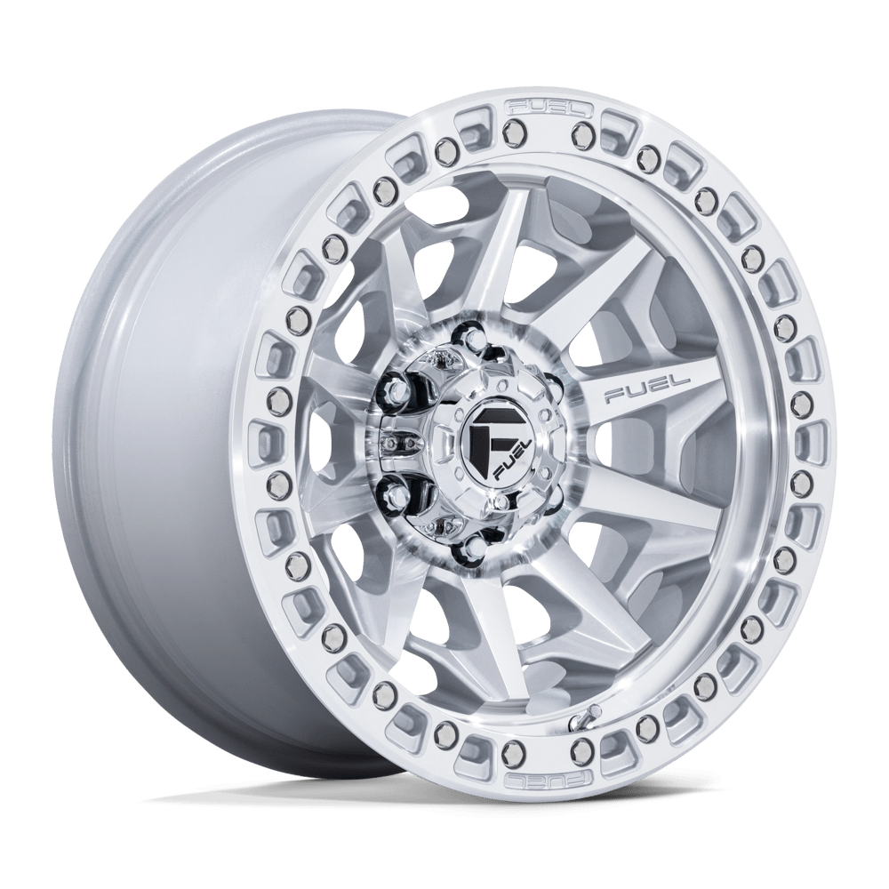 Fuel 1PC D883 COVERT 17x9 Silver W/ Machined Face 6x135 -12mm
