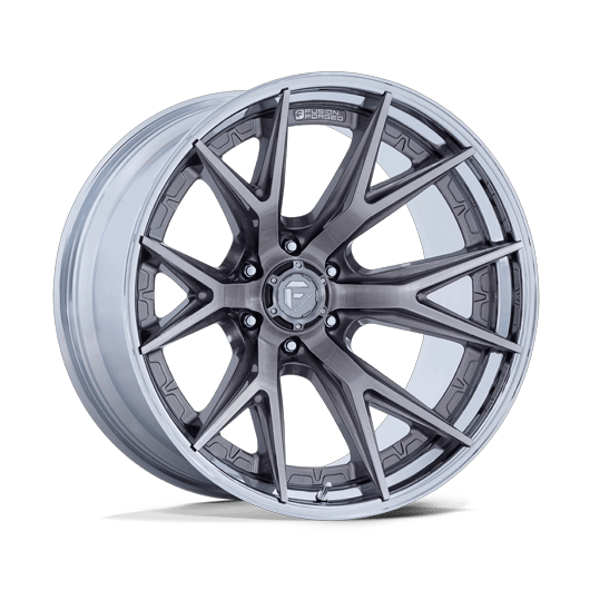 Fuel 1PC FC402 CATALYST 20x9 Platinum W/ Chrome Lip 6x135 20mm