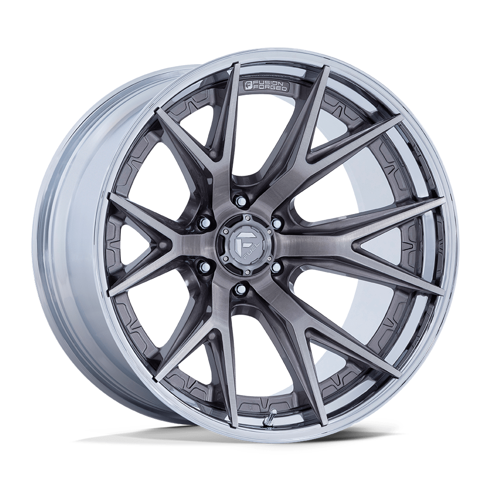 Fuel 1PC FC402 CATALYST 17x9 Platinum W/ Chrome Lip 6x135 1mm