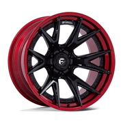 Fuel 1PC FC402 CATALYST 18x9 Matte Black W/ Candy Red Lip 6x135 1mm