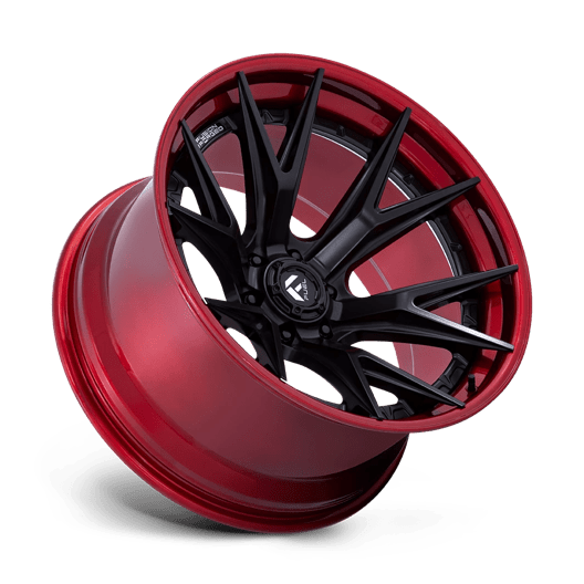 Fuel 1PC FC402 CATALYST 18x9 Matte Black W/ Candy Red Lip 6x135 1mm