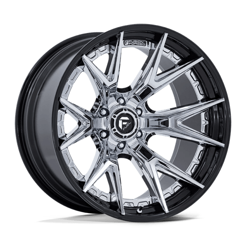 Fuel 1PC FC402 CATALYST 18x9 Chrome W/ Gloss Black Lip 6x135 1mm