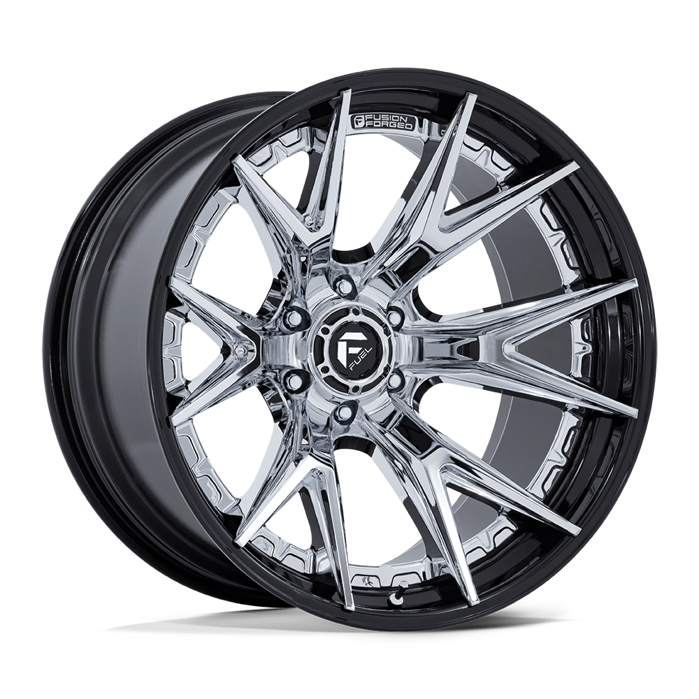 Fuel 1PC FC402 CATALYST 18x9 Chrome W/ Gloss Black Lip 6x135 1mm