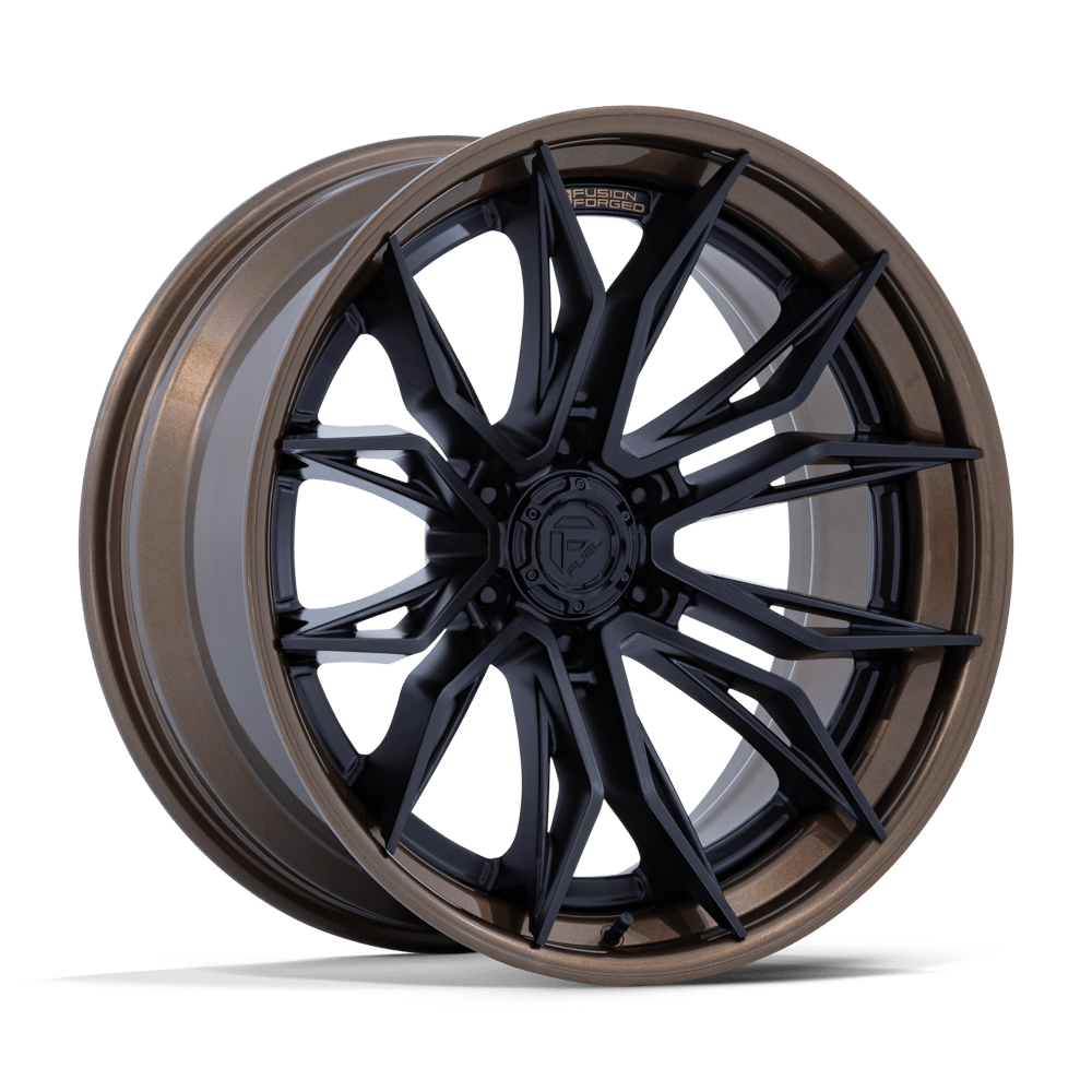 Fuel 1PC FC404 MUTINY 22x9.5 Matte Black W Gloss Bronze Lip 6x135 20mm