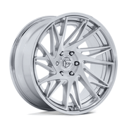Fuel 1PC FC405 DYNAMO 22x9.5 Gloss Silver Brushed W/ Chr-Lp 6x135 20mm