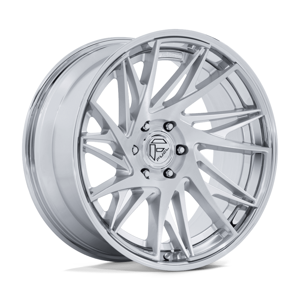 Fuel 1PC FC405 DYNAMO 22x9.5 Gloss Silver Brushed W/ Chr-Lp 6x135 20mm