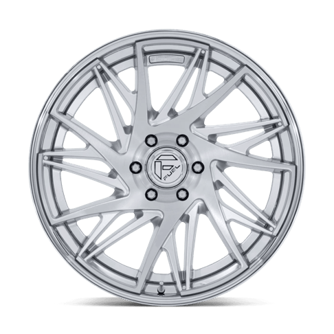Fuel 1PC FC405 DYNAMO 22x9.5 Gloss Silver Brushed W/ Chr-Lp 6x135 20mm
