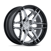 Fuel 1PC FC408 FLIGHT 22x9.5 Chrome W/ Gloss Black Lip 6x135 20mm