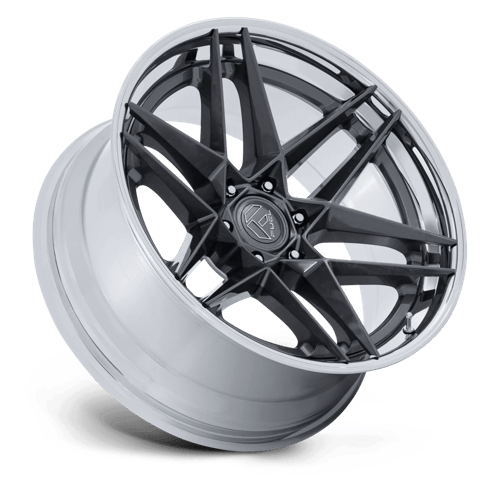 Fuel 1PC FC408 FLIGHT 22x9.5 Gloss Gunmetal W/ Chrome Lip 6x135 20mm