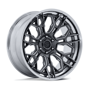 Fuel 1PC FC409 HIVE 22x9.5 Gloss Gunmetal W/ Chrome Lip 6x135 20mm