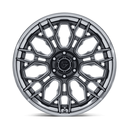 Fuel 1PC FC409 HIVE 22x9.5 Gloss Gunmetal W/ Chrome Lip 6x135 20mm