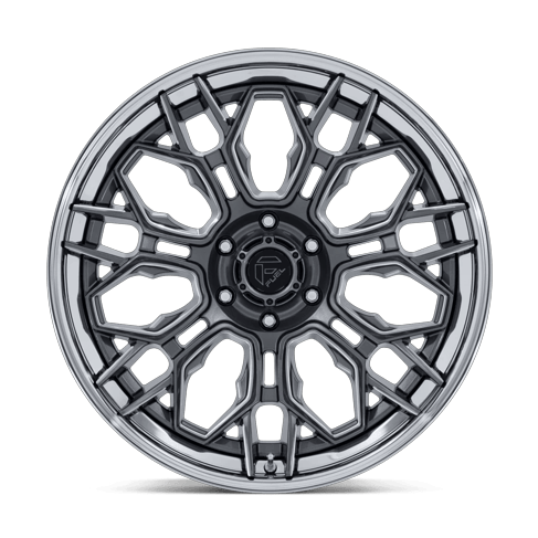 Fuel 1PC FC409 HIVE 22x9.5 Gloss Gunmetal W/ Chrome Lip 6x135 20mm
