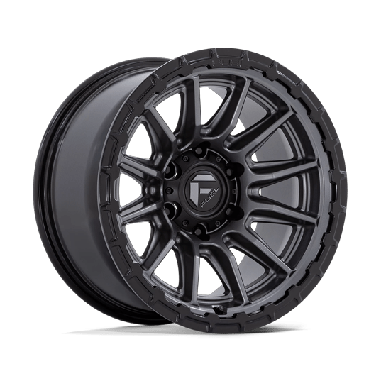 Fuel 1PC FC866 PISTON 17x8.5 Matte Gunmetal Gloss Black Lip 5x114.3 25mm
