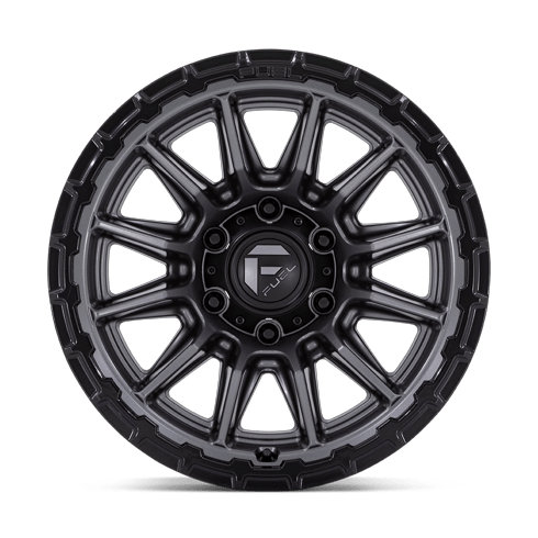 Fuel 1PC FC866 PISTON 22x9.5 Matte Gunmetal Gloss Black Lip 6x135 20mm