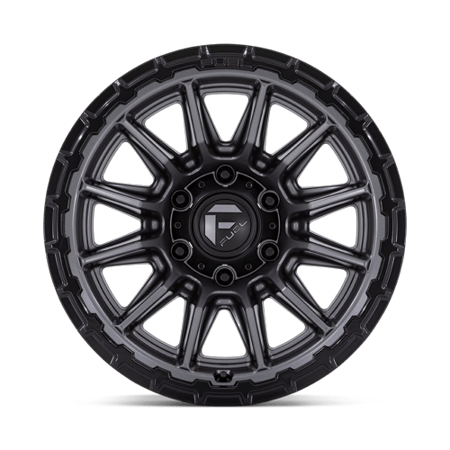 Fuel 1PC FC866 PISTON 17x8.5 Matte Gunmetal Gloss Black Lip 5x114.3 25mm