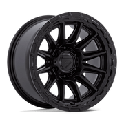 Fuel 1PC FC866 PISTON 17x8.5 Blackout W/ Gloss Black Lip 5x114.3 25mm