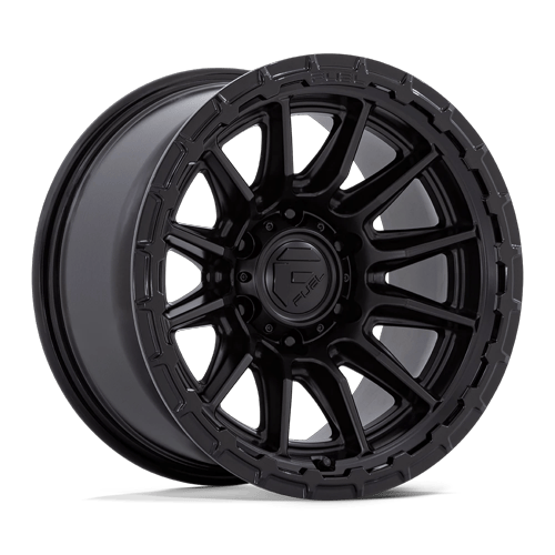 Fuel 1PC FC866 PISTON 17x8.5 Blackout W/ Gloss Black Lip 5x114.3 25mm