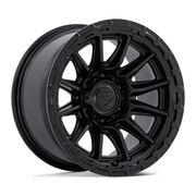 Fuel 1PC FC866 PISTON 17x9 Blackout W/ Gloss Black Lip 6x135 -12mm