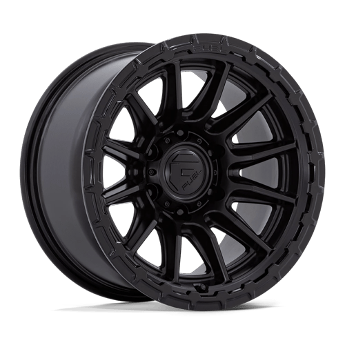 Fuel 1PC FC866 PISTON 17x9 Blackout W/ Gloss Black Lip 6x135 -12mm
