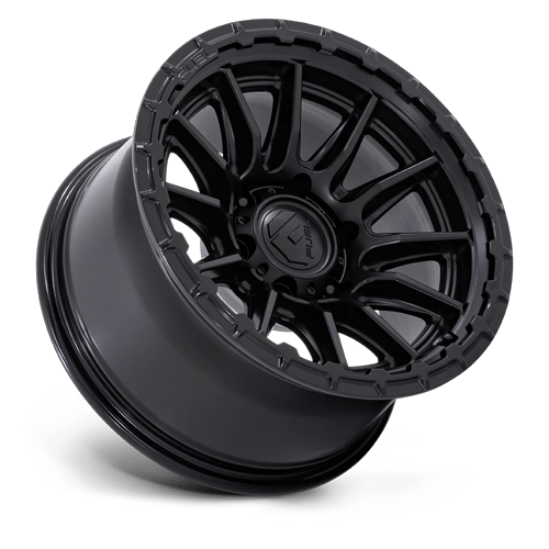 Fuel 1PC FC866 PISTON 17x9 Blackout W/ Gloss Black Lip 6x135 -12mm
