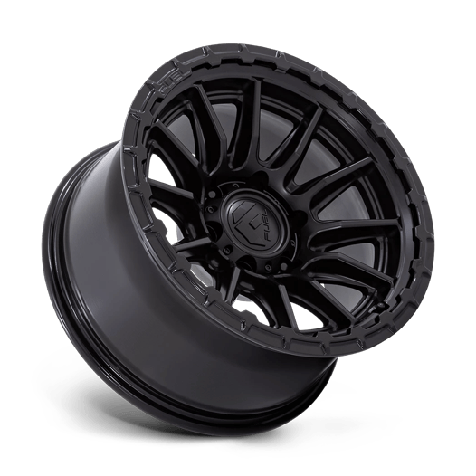 Fuel 1PC FC866 PISTON 17x9 Blackout W/ Gloss Black Lip 6x135 1mm