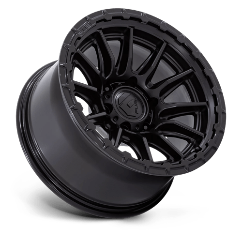 Fuel 1PC FC866 PISTON 17x8.5 Blackout W/ Gloss Black Lip 5x114.3 25mm