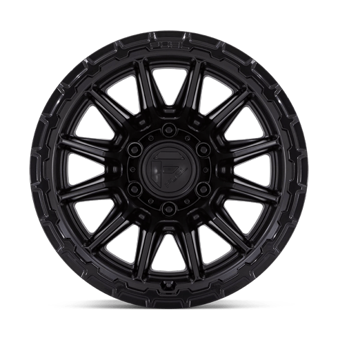 Fuel 1PC FC866 PISTON 17x9 Blackout W/ Gloss Black Lip 6x135 -12mm