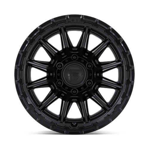 Fuel 1PC FC866 PISTON 17x9 Blackout W/ Gloss Black Lip 6x135 1mm