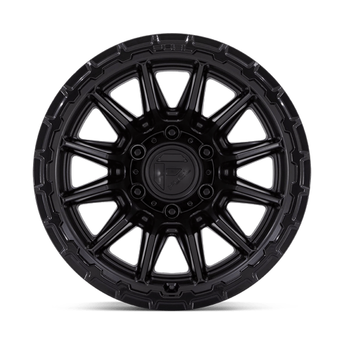 Fuel 1PC FC866 PISTON 17x8.5 Blackout W/ Gloss Black Lip 5x114.3 25mm