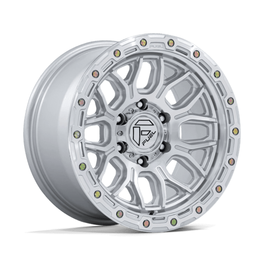 Fuel 1PC FC881 SURGE 17x9 Gloss Silver W/ Machined Face 6x135 -12mm