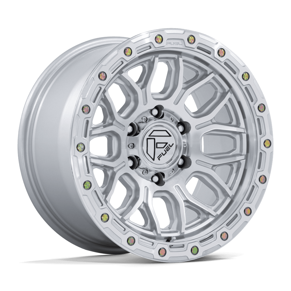Fuel 1PC FC881 SURGE 17x9 Gloss Silver W/ Machined Face 6x135 -12mm