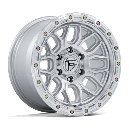 Fuel 1PC FC881 SURGE 20x9 Gloss Silver W/ Machined Face 6x135 20mm