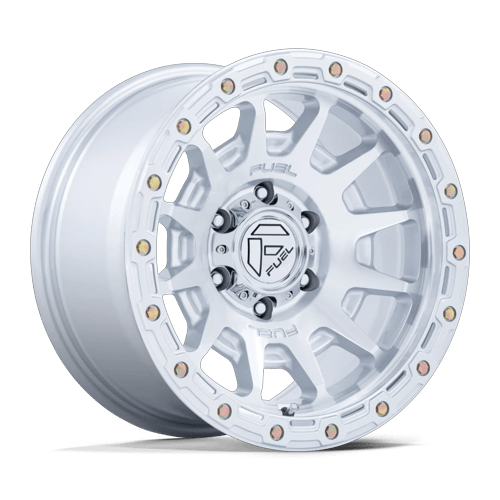 Fuel 1PC FC884 FORTRESS 17x8.5 Gloss Silver W/ Machined Face 6x135 0mm