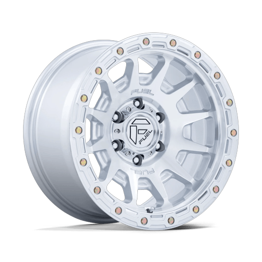 Fuel 1PC FC884 FORTRESS 18x9 Gloss Silver W/ Machined Face 6x135 20mm