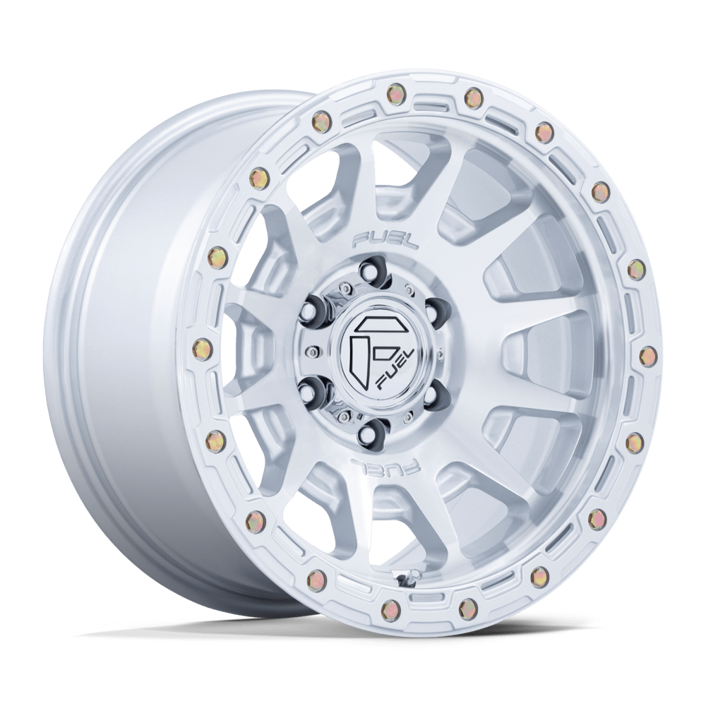 Fuel 1PC FC884 FORTRESS 17x8.5 Gloss Silver W/ Machined Face 6x135 0mm
