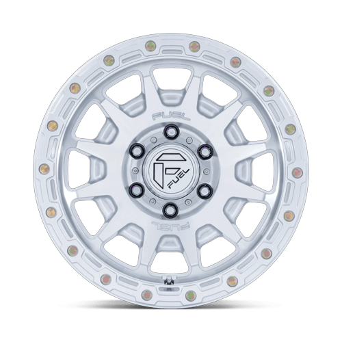 Fuel 1PC FC884 FORTRESS 17x8.5 Gloss Silver W/ Machined Face 6x135 0mm