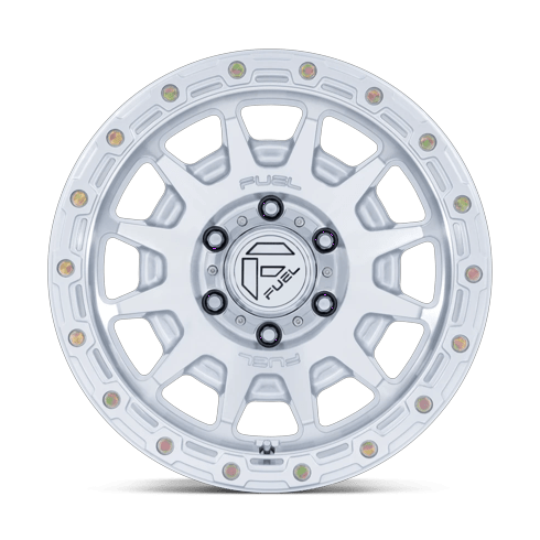 Fuel 1PC FC884 FORTRESS 17x8.5 Gloss Silver W/ Machined Face 6x135 0mm