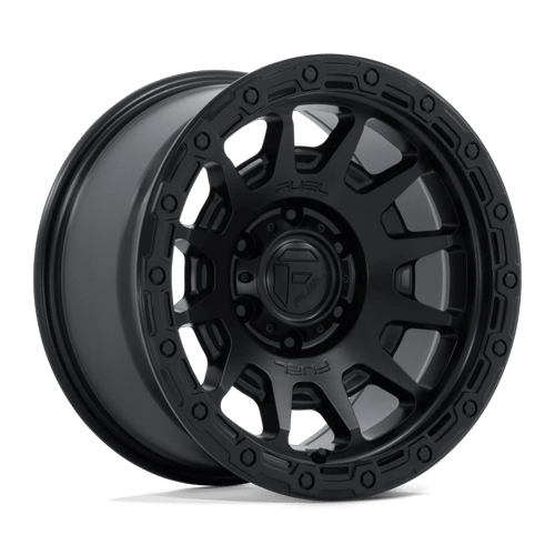 Fuel 1PC FC884 FORTRESS 17x8.5 Matte Black W/ Gloss Black Lip 6x135 25mm