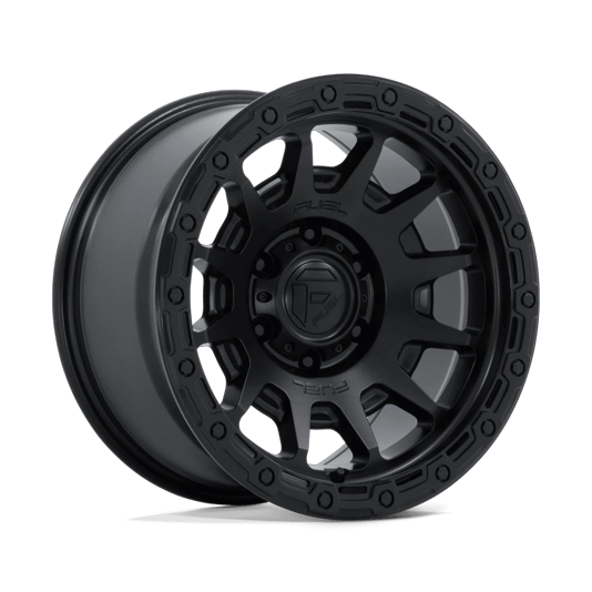 Fuel 1PC FC884 FORTRESS 18x9 Matte Black W/ Gloss Black Lip 6x135 1mm