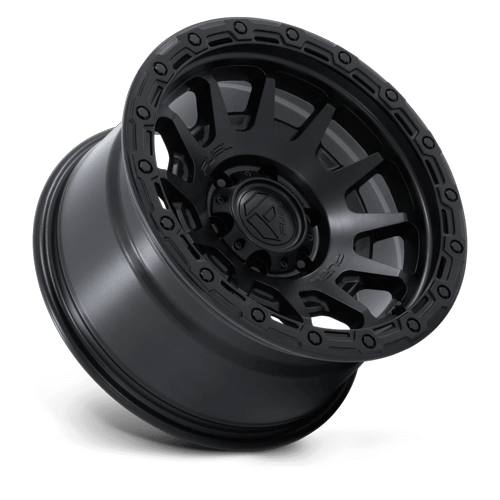 Fuel 1PC FC884 FORTRESS 17x9 Matte Black W/ Gloss Black Lip 6x135 -12mm