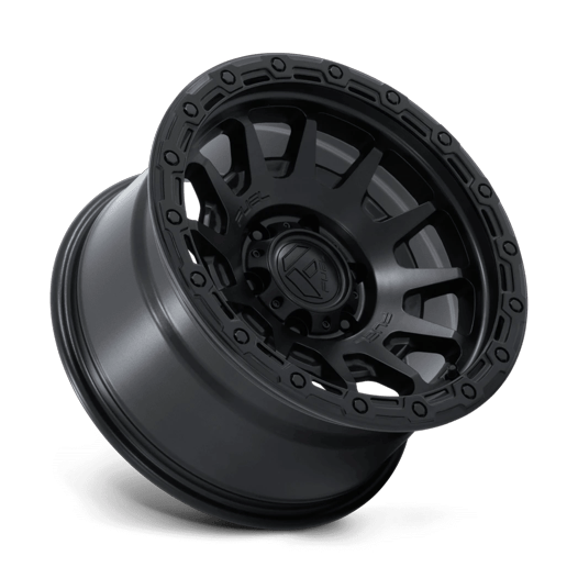 Fuel 1PC FC884 FORTRESS 17x9 Matte Black W/ Gloss Black Lip 6x135 -12mm