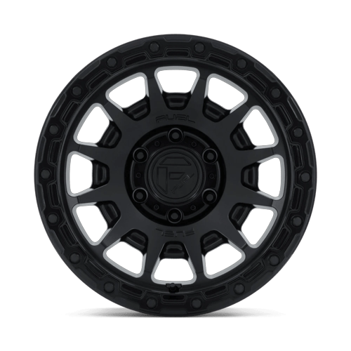 Fuel 1PC FC884 FORTRESS 17x9 Matte Black W/ Gloss Black Lip 6x135 -12mm