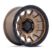 Fuel 1PC FC884 FORTRESS 17x8.5 Matte Bronze W Gloss Black Lip 6x135 0mm