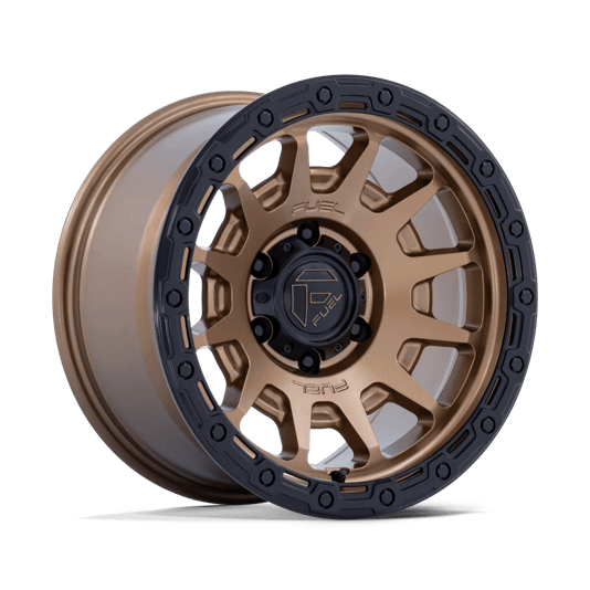 Fuel 1PC FC884 FORTRESS 18x9 Matte Bronze W Gloss Black Lip 6x135 1mm