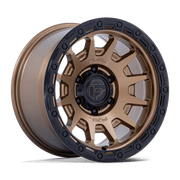 Fuel 1PC FC884 FORTRESS 17x9 Matte Bronze W Gloss Black Lip 6x135 -12mm