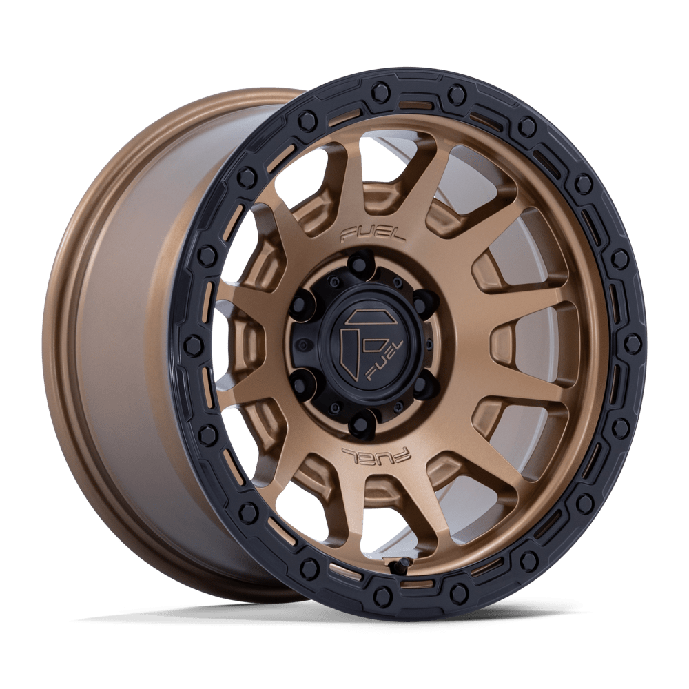 Fuel 1PC FC884 FORTRESS 18x9 Matte Bronze W Gloss Black Lip 6x135 20mm