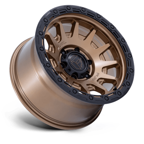 Fuel 1PC FC884 FORTRESS 17x8.5 Matte Bronze W Gloss Black Lip 6x135 25mm