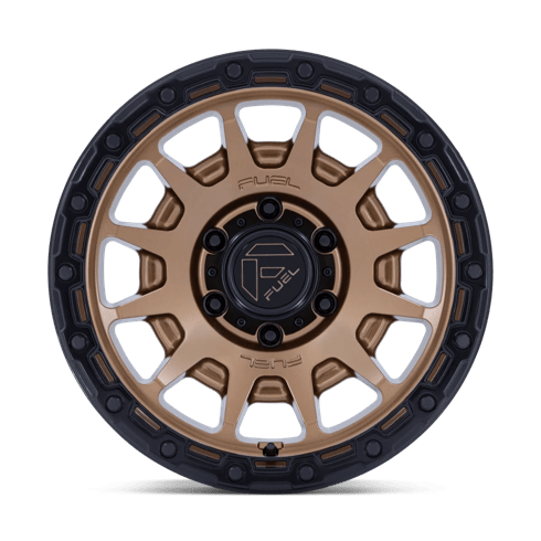 Fuel 1PC FC884 FORTRESS 17x8.5 Matte Bronze W Gloss Black Lip 6x135 0mm