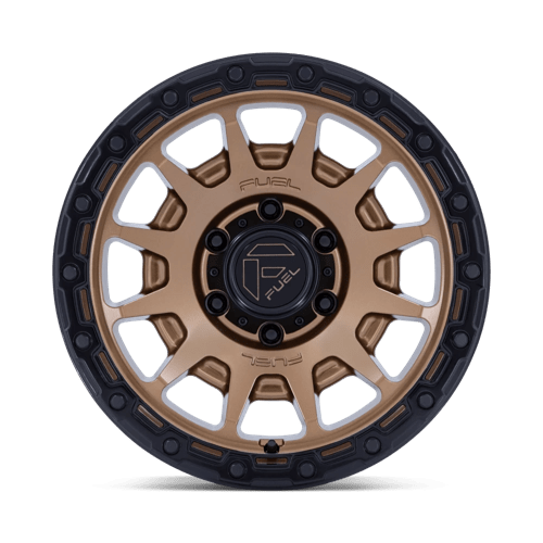 Fuel 1PC FC884 FORTRESS 18x9 Matte Bronze W Gloss Black Lip 6x135 1mm